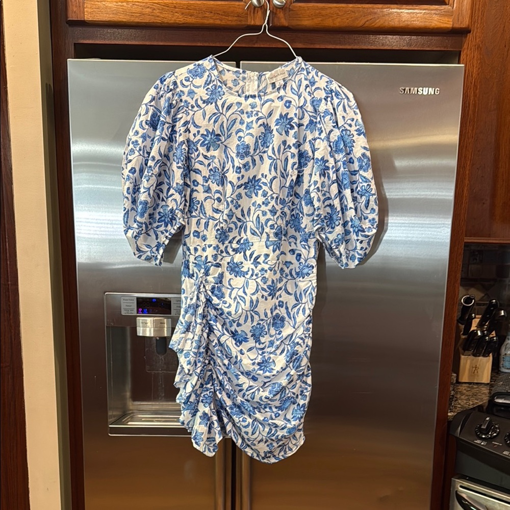 Premier Amour Women's Floral Waist Blue and White size 12 dress
